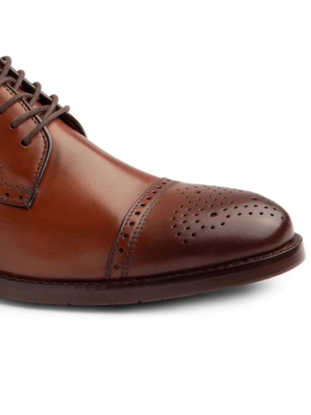 JOHNSTON & MURPHY Men's Halford Leather Cap Toe Lace Up Oxford Shoe--EUC--8.5